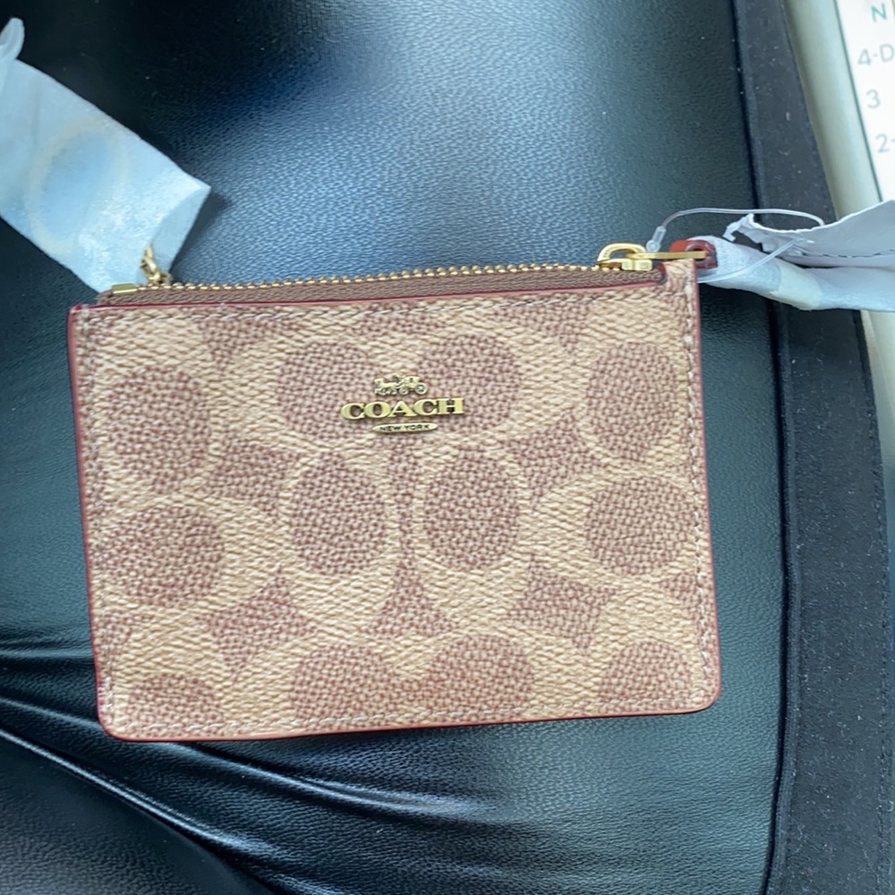 Coach B4/TAN RUST SEE-Through WALLET